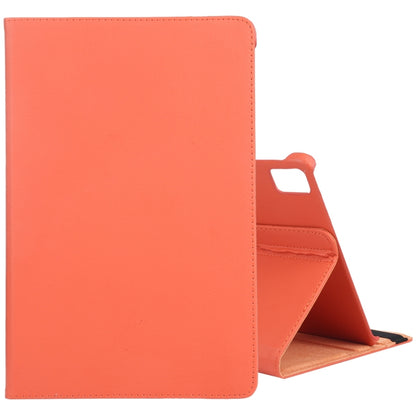 For iPad Air 13 2025 / 2024 360 Degree Rotation Litchi Texture Leather Tablet Case with Holder(Orange) - More iPad Cases by buy2fix | Online Shopping UK | buy2fix