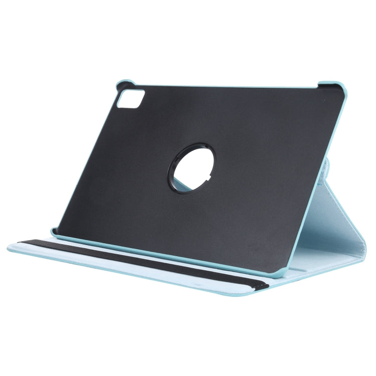 For iPad Pro 11 2024 360 Degree Rotation Litchi Texture Leather Tablet Case with Holder(Sky Blue) - iPad Pro 11 2024 Cases by buy2fix | Online Shopping UK | buy2fix