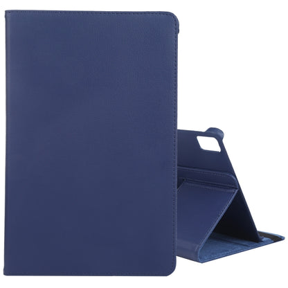 For iPad Pro 11 2024 360 Degree Rotation Litchi Texture Leather Tablet Case with Holder(Dark Blue) - iPad Pro 11 2024 Cases by buy2fix | Online Shopping UK | buy2fix