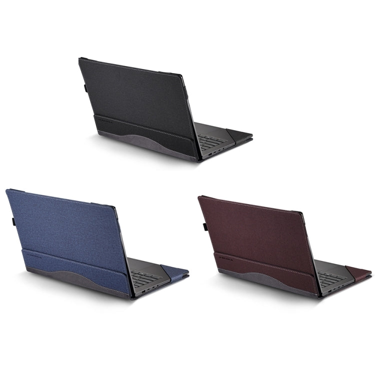 For HP Spectre x360 15-df / 15-ch Leather Laptop Shockproof Protective Case(Dark Blue) - Screen & Keyboard Cover by buy2fix | Online Shopping UK | buy2fix