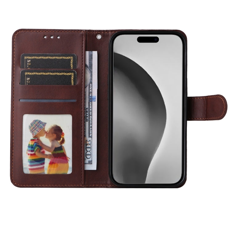 For iPhone 16 Pro Max Classic Calf Texture Flip Leather Phone Case(Brown) - iPhone 16 Pro Max Cases by buy2fix | Online Shopping UK | buy2fix