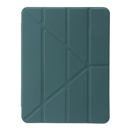 For iPad Pro 13 2024 Clear Acrylic Deformation Leather Tablet Case(Dark Green) - iPad Pro 13 2024 Cases by buy2fix | Online Shopping UK | buy2fix