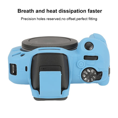 For Canon EOS R100 Glossy Soft Silicone Protective Case(Blue) - Protective Case by buy2fix | Online Shopping UK | buy2fix