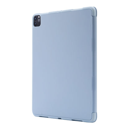 For iPad Pro 11 2024 Skin Feel Tri-fold Leather Tablet Case with Pen Slot(Light Blue) - iPad Pro 11 2024 Cases by buy2fix | Online Shopping UK | buy2fix