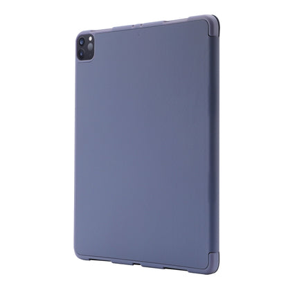 For iPad Air 13 2024 Skin Feel Tri-fold Leather Tablet Case with Pen Slot(Lavender) - iPad Air 13 2024 Cases by buy2fix | Online Shopping UK | buy2fix