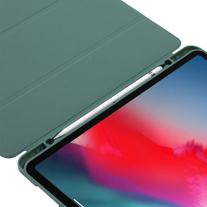 For iPad Air 11 2024 Skin Feel Tri-fold Leather Tablet Case with Pen Slot(Matcha Green) - iPad Air 11 2024 Cases by buy2fix | Online Shopping UK | buy2fix