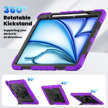 For iPad Air 13 2024 Silicone + PC Tablet Protective Case(Purple+Black) - iPad Air 13 2024 Cases by buy2fix | Online Shopping UK | buy2fix