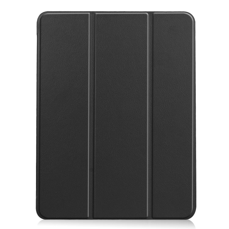 For iPad Air 11 2024 / 2025 Custer TPU Pure Color 3-Fold Holder Smart Leather Tablet Case(Black) - iPad Air 11 2025 / 2024 Cases by buy2fix | Online Shopping UK | buy2fix