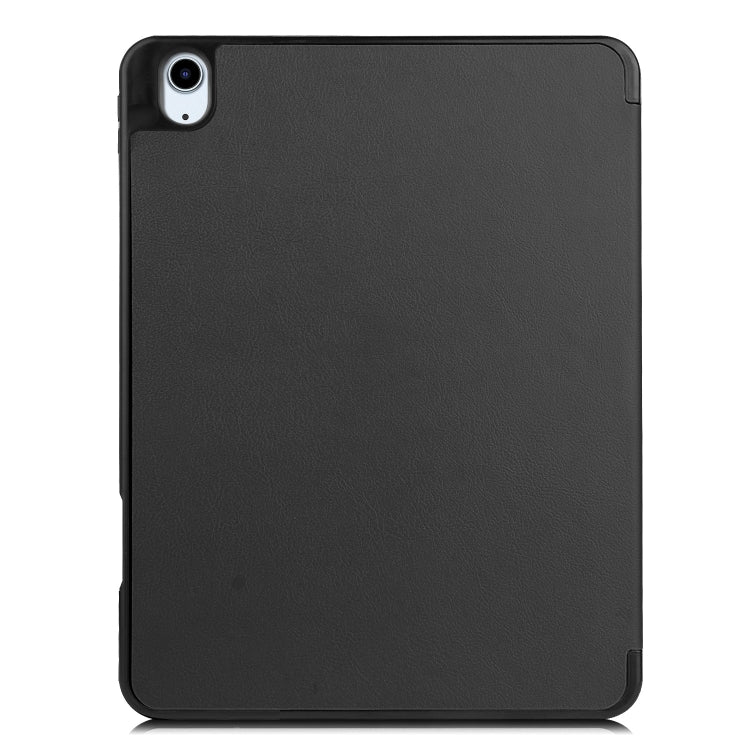 For iPad Air 11 2024 / 2025 Custer TPU Pure Color 3-Fold Holder Smart Leather Tablet Case(Black) - iPad Air 11 2025 / 2024 Cases by buy2fix | Online Shopping UK | buy2fix