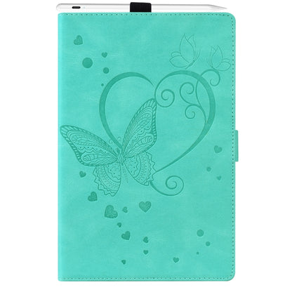 For iPad Pro 13 2024 Love Butterfly Embossed Leather Tablet Case(Mint Green) - iPad Pro 13 2024 Cases by buy2fix | Online Shopping UK | buy2fix