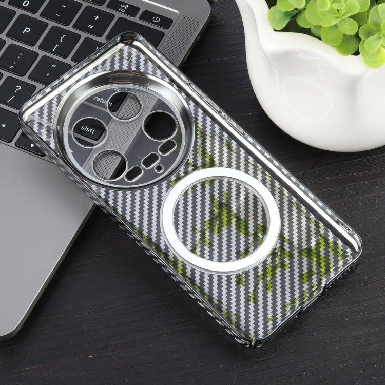 For Xiaomi 14 Ultra 6D Plated Carbon Fiber Clear Magsafe PC Phone Case(Starry Black) - 14 Ultra Cases by buy2fix | Online Shopping UK | buy2fix