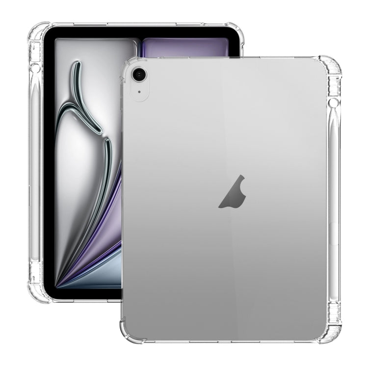 For iPad Air 13 2024 Highly Transparent TPU Full Thicken Corners Shockproof Protective Case with Pen Slot(Transparent) - iPad Air 13 2024 Cases by buy2fix | Online Shopping UK | buy2fix