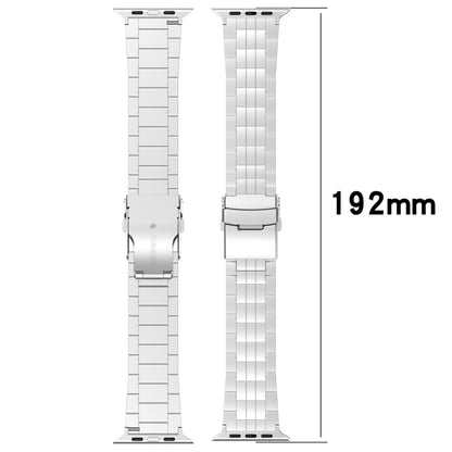 For Apple Watch SE 2023 44mm Armor 5-bead Titanium Watch Band(Black) - Watch Bands by buy2fix | Online Shopping UK | buy2fix