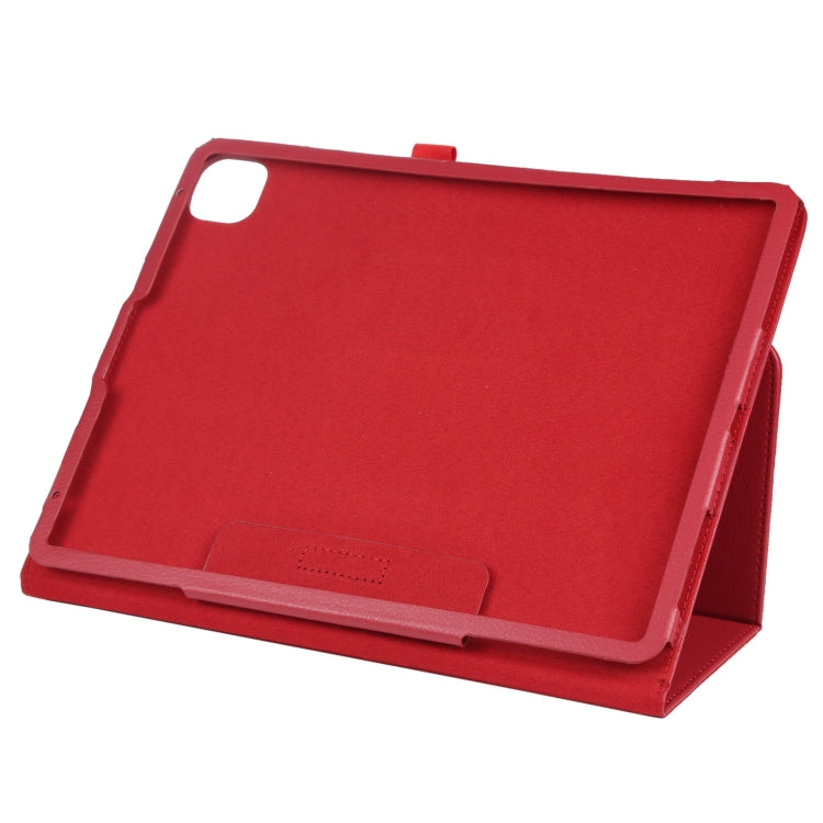 For iPad Pro 13 2024 Litchi Texture Solid Color Leather Tablet Case(Red) - iPad Pro 13 2024 Cases by buy2fix | Online Shopping UK | buy2fix