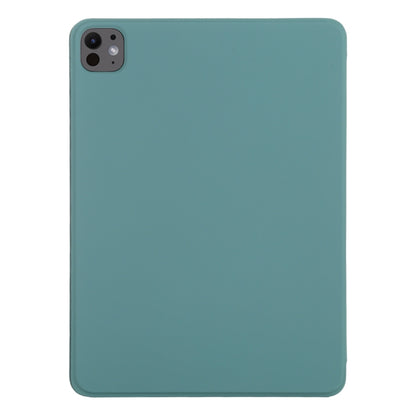 For iPad Pro 13 2024 Double-sided Clip Non-buckle Magnetic PU Smart Tablet Case(Green) - iPad Air 13 2024 Cases by buy2fix | Online Shopping UK | buy2fix