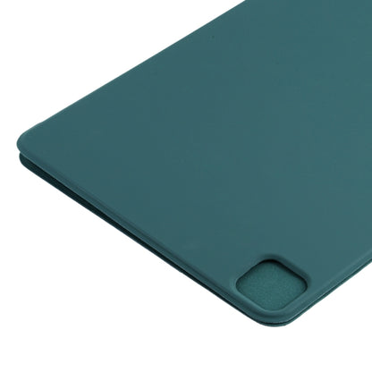 For iPad Pro 13 2024 Double-sided Clip Non-buckle Magnetic PU Smart Tablet Case(Dark Green) - iPad Air 13 2024 Cases by buy2fix | Online Shopping UK | buy2fix