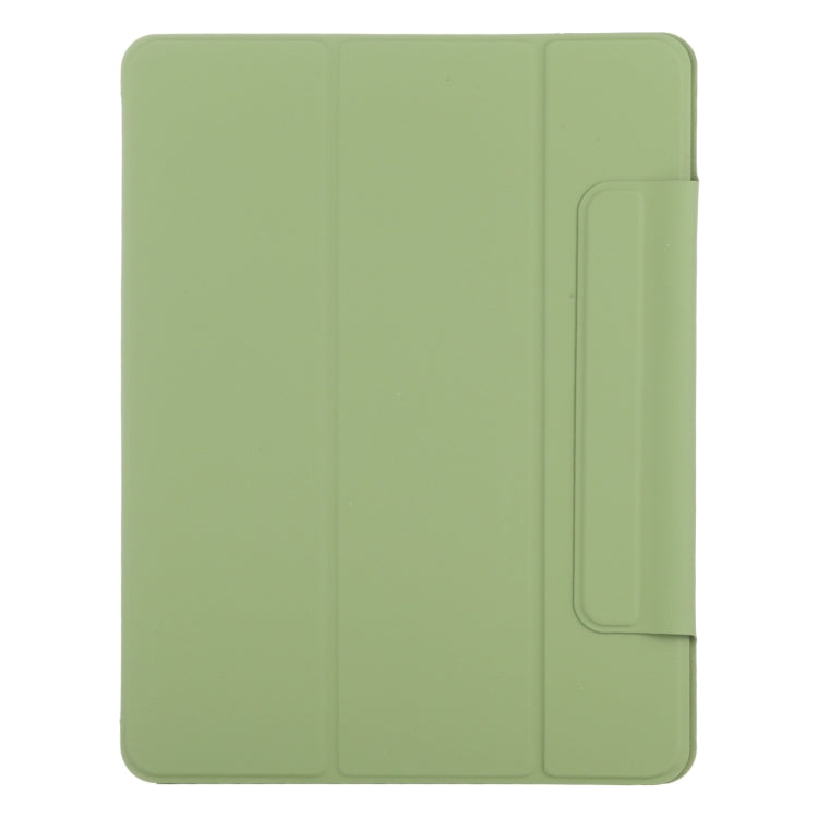 For iPad Air 11 2024 Double-sided Clip Fixed Buckle Magnetic PU Leather Smart Tablet Case(Grass Green) - iPad Air 11 2024 Cases by buy2fix | Online Shopping UK | buy2fix