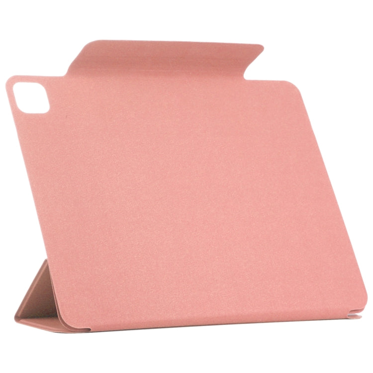 For iPad Pro 11 2024 Double-sided Clip Fixed Buckle Magnetic PU Leather Smart Tablet Case(Pink) - iPad Pro 11 2024 Cases by buy2fix | Online Shopping UK | buy2fix