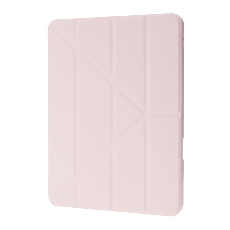 For iPad Air 11 2024 Deformation Transparent Acrylic Leather Tablet Case(Pink) - iPad Air 11 2024 Cases by buy2fix | Online Shopping UK | buy2fix