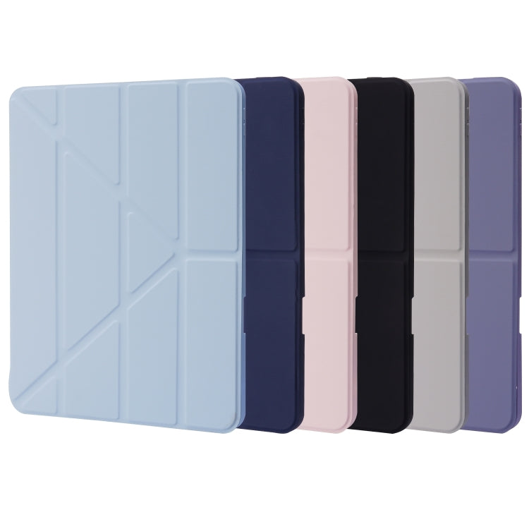 For iPad Pro 11 2024 Deformation Transparent Acrylic Leather Tablet Case(Dark Blue) - iPad Pro 11 2024 Cases by buy2fix | Online Shopping UK | buy2fix