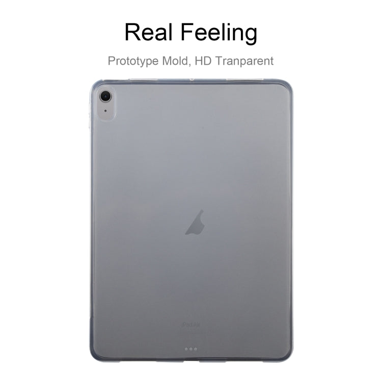 For iPad Air 11 2024 / 5 / 4 0.75mm Shockproof Outside Glossy Inside Frosted TPU Tablet Case(Transparent) - iPad Air 11 2024 Cases by buy2fix | Online Shopping UK | buy2fix