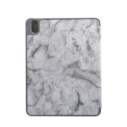 For iPad Air 11 2024 Three-fold Marble Texture Protective Tablet Case with Pen Slot(Black Gray) - iPad Air 11 2024 Cases by buy2fix | Online Shopping UK | buy2fix