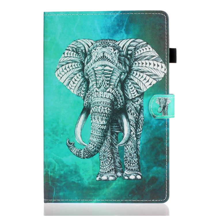 For iPad Pro 11 2024 Coloured Drawing Stitching Smart Leather Tablet Case(Elephant) - iPad Pro 11 2024 Cases by buy2fix | Online Shopping UK | buy2fix