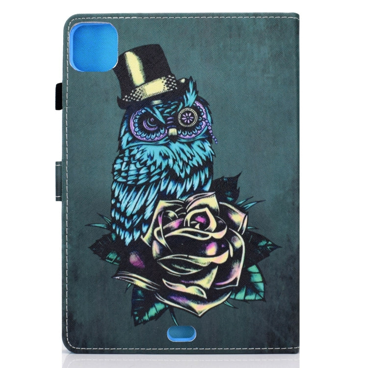 For iPad Pro 11 2024 Painted Stitching Smart Leather Tablet Case(Owl) - iPad Pro 11 2024 Cases by buy2fix | Online Shopping UK | buy2fix