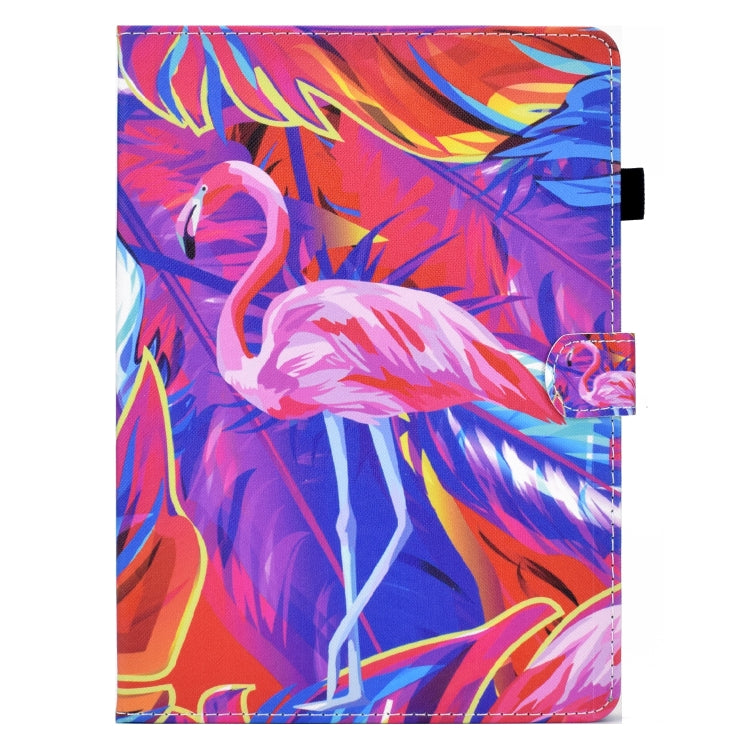 For iPad Pro 11 2024 Colored Drawing Sewing Smart Leather Tablet Case(Flamingo) - iPad Pro 11 2024 Cases by buy2fix | Online Shopping UK | buy2fix