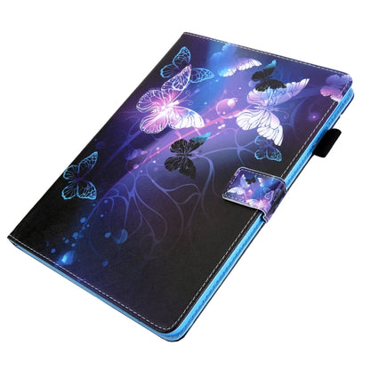 For iPad Pro 11 2024 Colored Drawing Leather Smart Tablet Case(Purple Butterflies) - iPad Pro 11 2024 Cases by buy2fix | Online Shopping UK | buy2fix