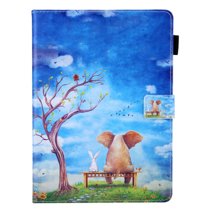 For iPad Pro 11 2024 Colored Drawing Leather Smart Tablet Case(Elephant Rabbit) - iPad Pro 11 2024 Cases by buy2fix | Online Shopping UK | buy2fix