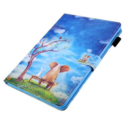 For iPad Pro 11 2024 Colored Drawing Leather Smart Tablet Case(Elephant Rabbit) - iPad Pro 11 2024 Cases by buy2fix | Online Shopping UK | buy2fix