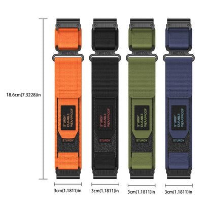 For Garmin Descent MK 2 26mm Two-Section Nylon Watch Band(Orange) - Watch Bands by buy2fix | Online Shopping UK | buy2fix