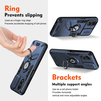 For OPPO A78 4G Camshield Ring Holder Phone Case(Royal Blue) - OPPO Cases by buy2fix | Online Shopping UK | buy2fix