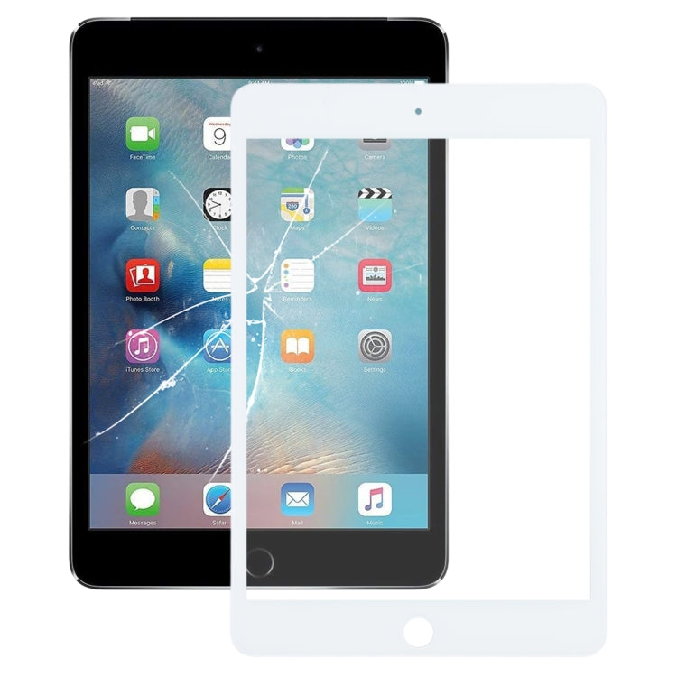 For iPad mini 4 Front Screen Outer Glass Lens with OCA Optically Clear Adhesive(White) - iPad mini 4 Parts by buy2fix | Online Shopping UK | buy2fix