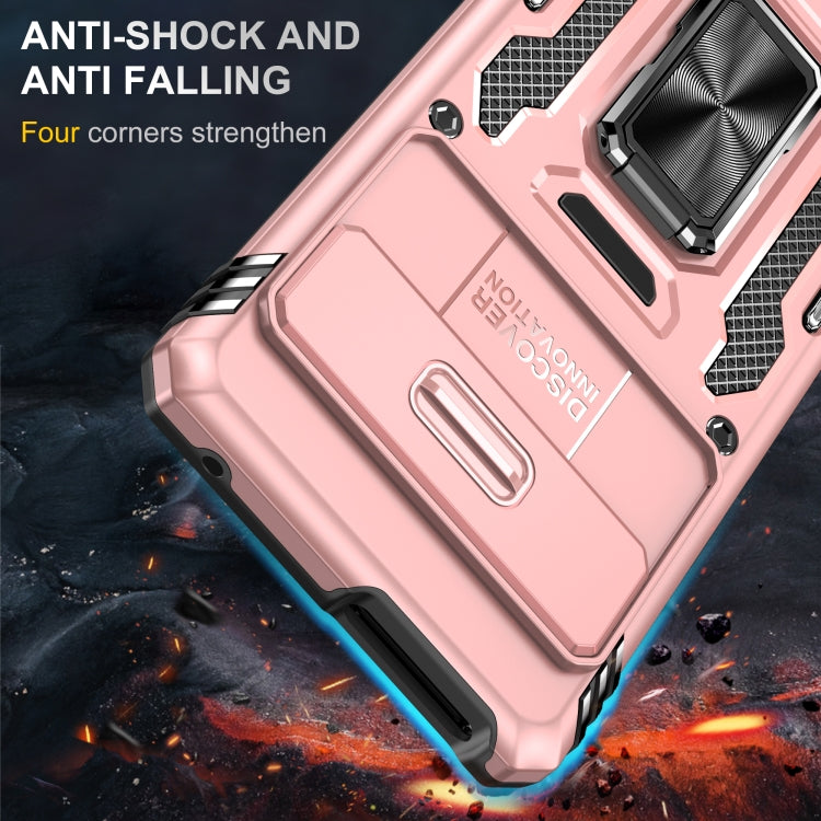 For Google Pixel 9 Pro XL 6.8 Armor PC + TPU Camera Shield Phone Case(Rose Gold) - Google Cases by buy2fix | Online Shopping UK | buy2fix