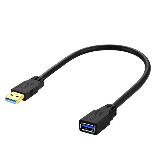 USB 3.0 Female To USB 3.0 Male PVC Cable, Length:0.6m(Black) - USB 3.0 by buy2fix | Online Shopping UK | buy2fix