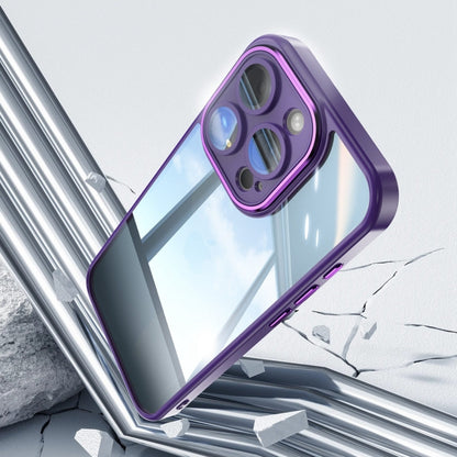 For iPhone 16 Pro Max Acrylic Hybrid TPU Armor Shockproof Phone Case(Purple) - iPhone 16 Pro Max Cases by buy2fix | Online Shopping UK | buy2fix