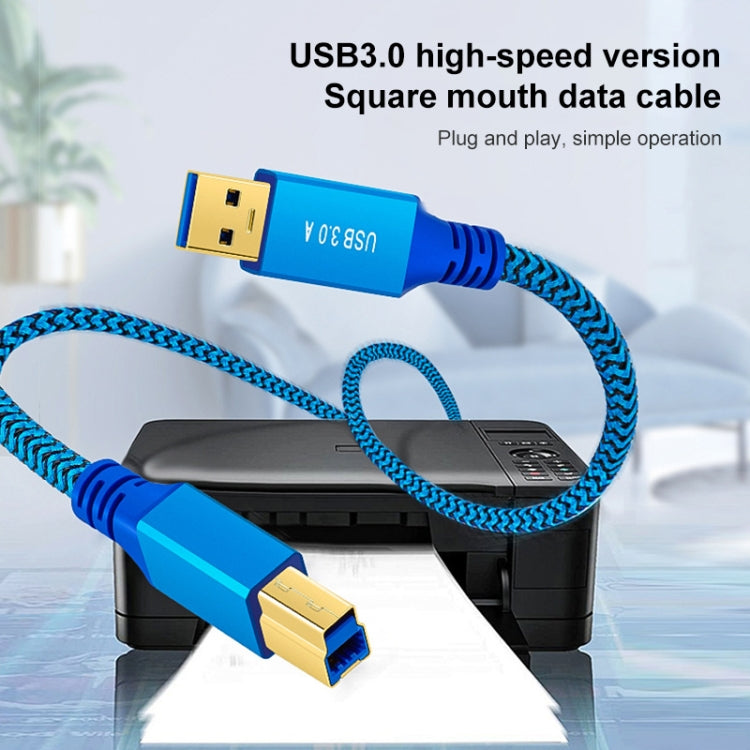 Printer / Hard Disk USB 3.0 A Male to B Male Connector Cable, Length:1m(Blue) - USB 3.0 by buy2fix | Online Shopping UK | buy2fix