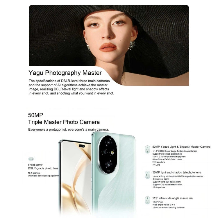 Honor 200 Pro, 16GB+1TB, Screen Fingerprint Identification, 6.78 inch MagicOS 8.0 Snapdragon 8s Gen 3 Octa Core, Network: 5G, NFC, OTG(Silver White) - Honor by Huawei | Online Shopping UK | buy2fix