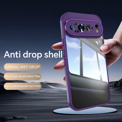 For Google Pixel 9 Pro XL Acrylic Hybrid TPU Armor Shockproof Phone Case(Purple) - Google Cases by buy2fix | Online Shopping UK | buy2fix