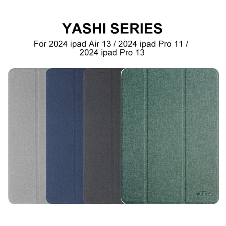 For iPad Pro 11 2024 Mutural YASHI Series Tablet Leather Smart Case(Blue) - iPad Pro 11 2024 Cases by Mutural | Online Shopping UK | buy2fix