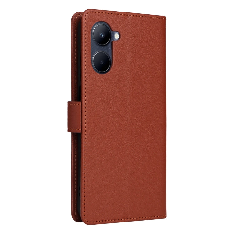 For Realme C33 Multifunctional Horizontal Flip Leather Phone Case with Three Card Slot(Brown) - Realme Cases by buy2fix | Online Shopping UK | buy2fix