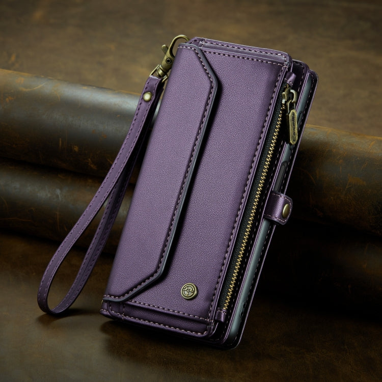 For Samsung Galaxy A13 5G / 4G CaseMe C36 Card Slots Zipper Wallet RFID Anti-theft Leather Phone Case(Purple) - Galaxy Phone Cases by CaseMe | Online Shopping UK | buy2fix