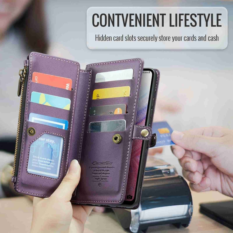 For Samsung Galaxy A53 5G CaseMe C36 Card Slots Zipper Wallet RFID Anti-theft Leather Phone Case(Purple) - Galaxy Phone Cases by CaseMe | Online Shopping UK | buy2fix