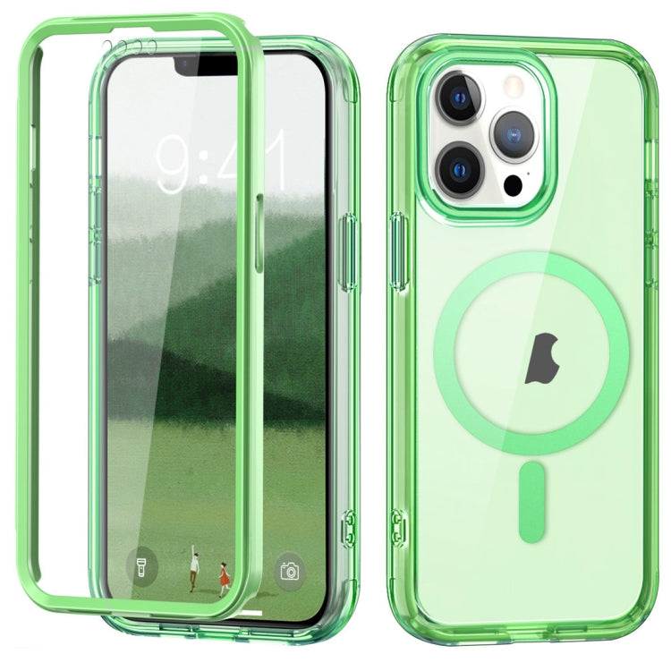 For iPhone 13 Pro Colorful MagSafe Magnetic PC + TPU Phone Case(Green) - iPhone 13 Pro Cases by buy2fix | Online Shopping UK | buy2fix