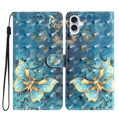 For iPhone 16 Plus 3D Pattern Leather Phone Case(3D Butterfly) - iPhone 16 Plus Cases by buy2fix | Online Shopping UK | buy2fix