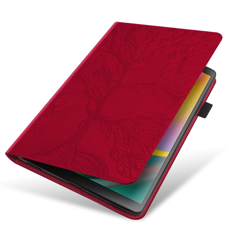 For iPad Pro 11 2024 Tree Life Series Embossed Smart Leather Tablet Case(Red) - iPad Pro 11 2024 Cases by buy2fix | Online Shopping UK | buy2fix