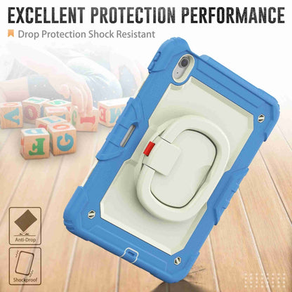 For iPad Air 11 2024 Handle Silicone Hydric PC Tablet Case with Shoulder Strap(Cyan-blue) - iPad Air 11 2024 Cases by buy2fix | Online Shopping UK | buy2fix