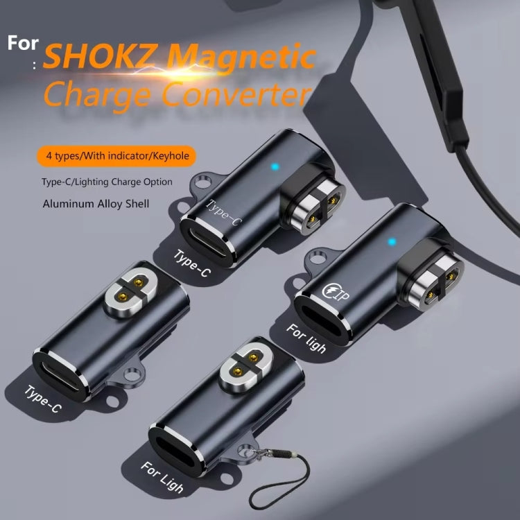 For Shokz Bone Conduction Bluetooth Earphone Charging Conversion Adapter, Interface:Type-C Side Bend - Earphone Adapter by buy2fix | Online Shopping UK | buy2fix